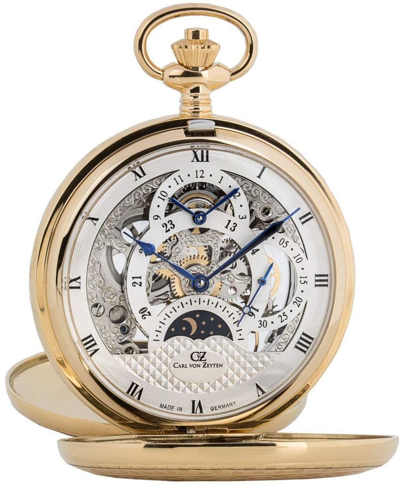 Hodinky kieszonkowy Carl von Zeyten Alb Skeleton Mechanical
