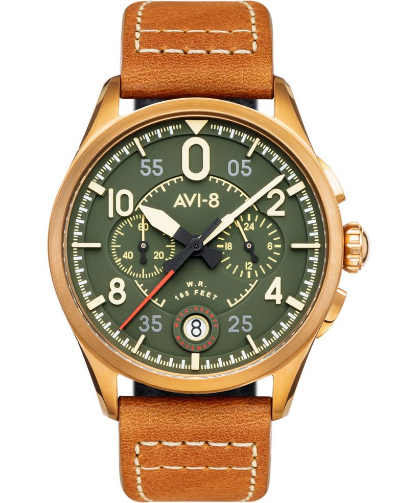 Pánské hodinky AVI-8 Spitfire Lock Chronograph Bronze Green	