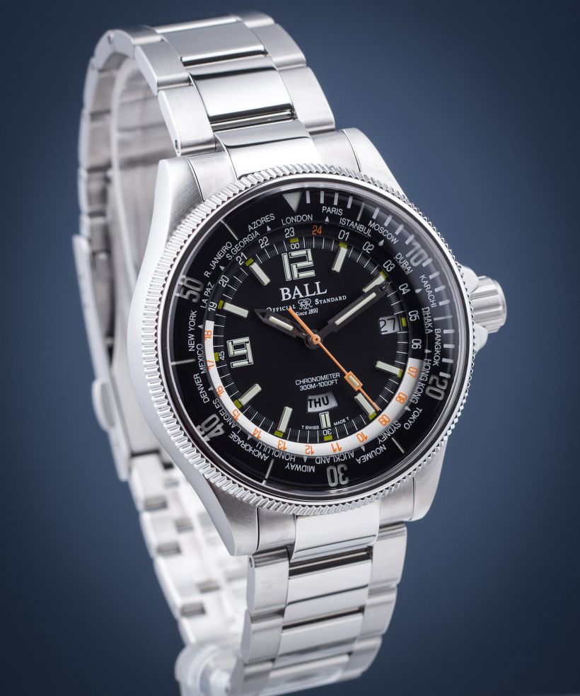 Hodinky pánské Ball Engineer Master II Diver Worldtime Automatic
