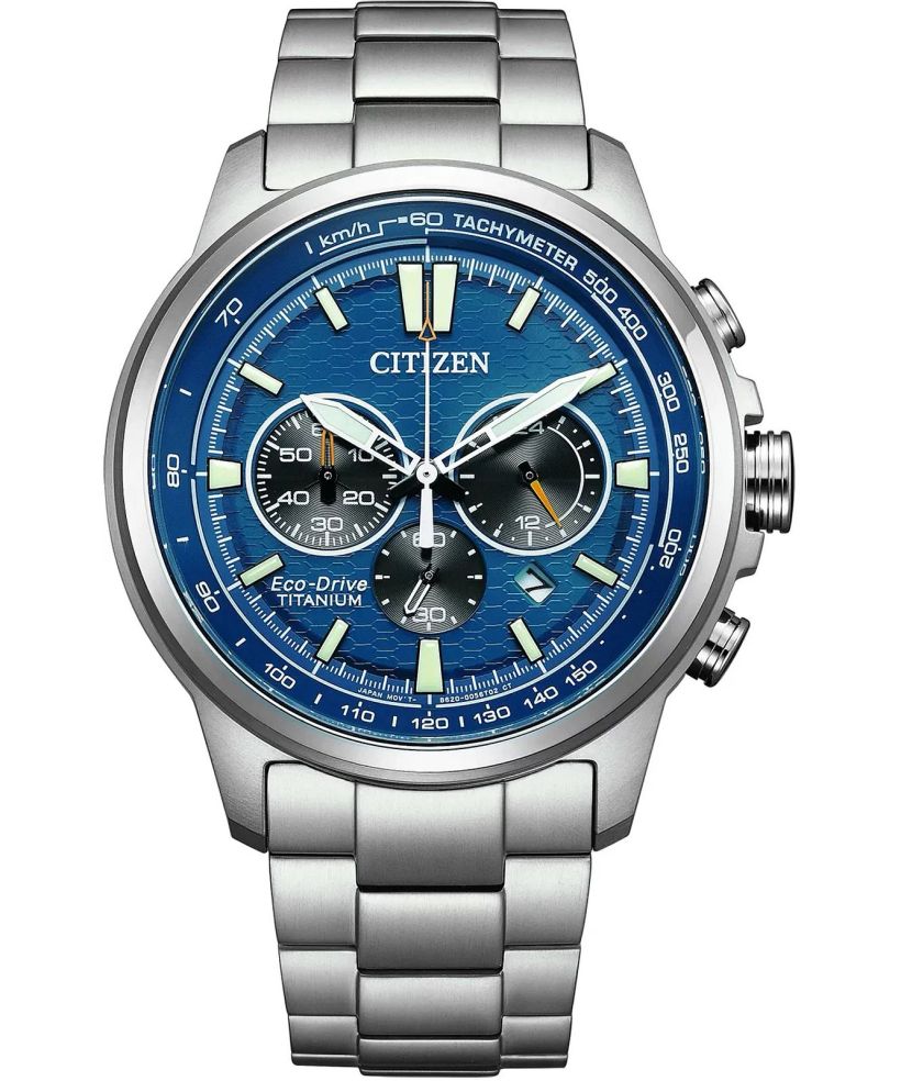 Hodinky pánské Citizen Eco-Drive Super Titanium Motor Chronograph