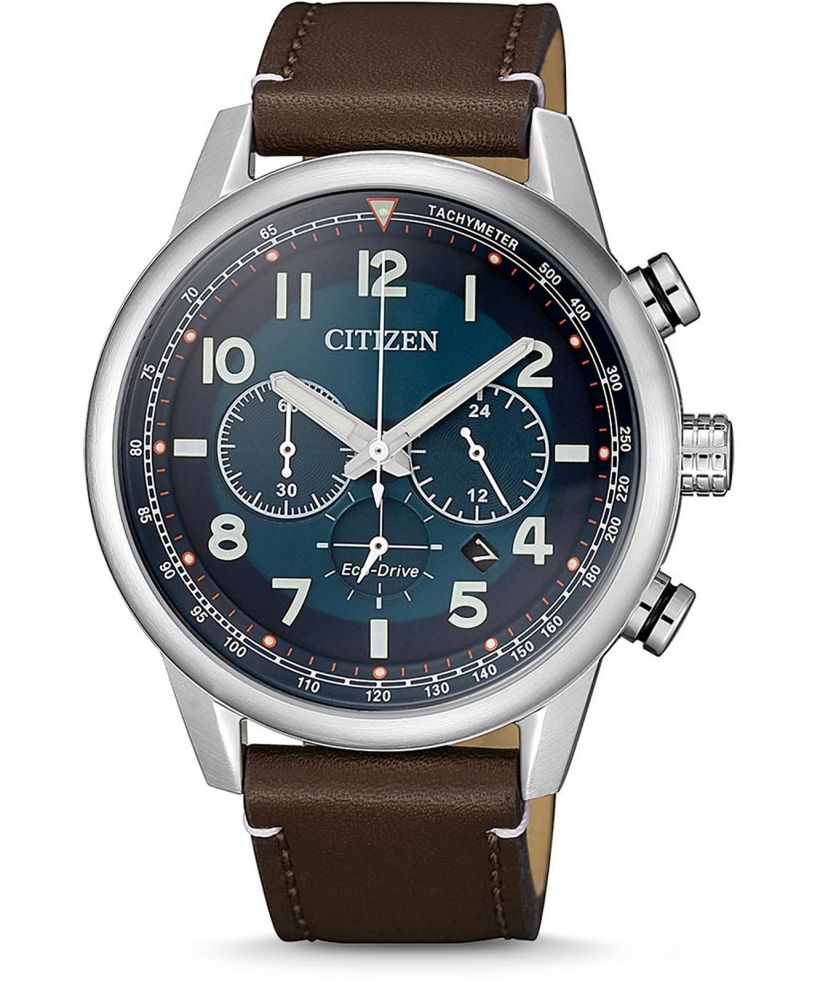 Hodinky pánské Citizen Leather Eco-Drive Chronograph