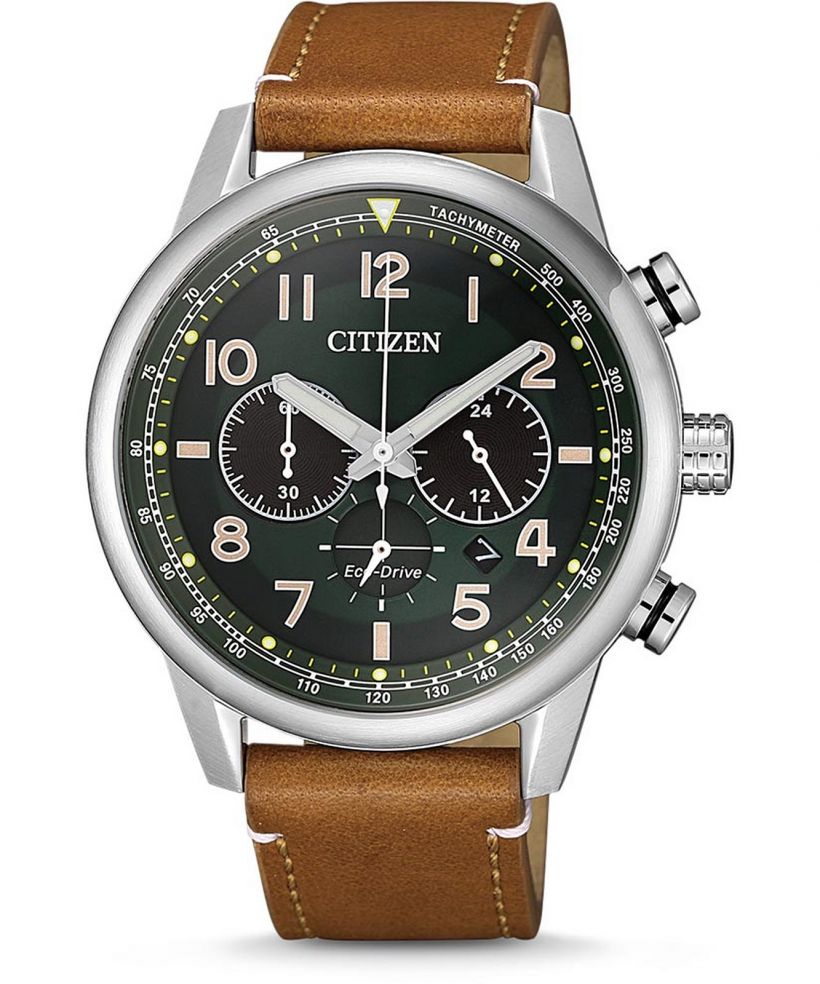 Hodinky pánské Citizen Leather Eco-Drive Chronograph
