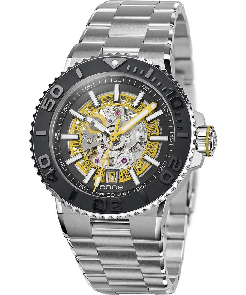 Pánské hodinky Epos Sportive Diver Skeleton Automatic 3441.135.20.15.30