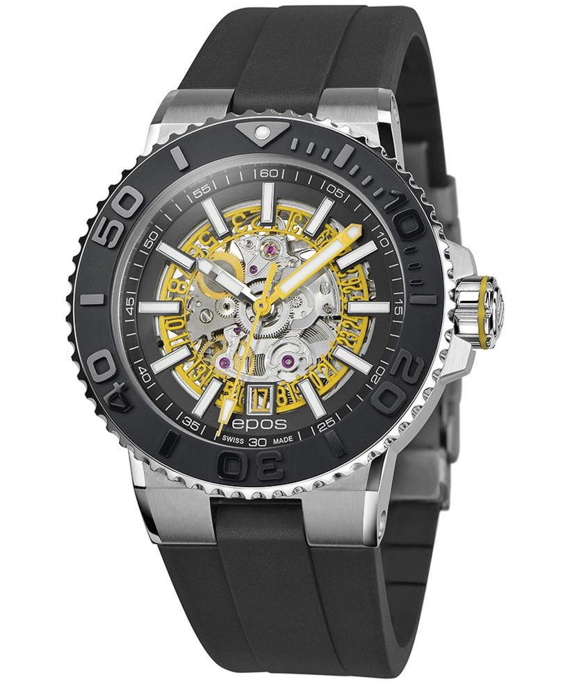 Pánské hodinky Epos Sportive Diver Skeleton Automatic 3441.135.20.15.55