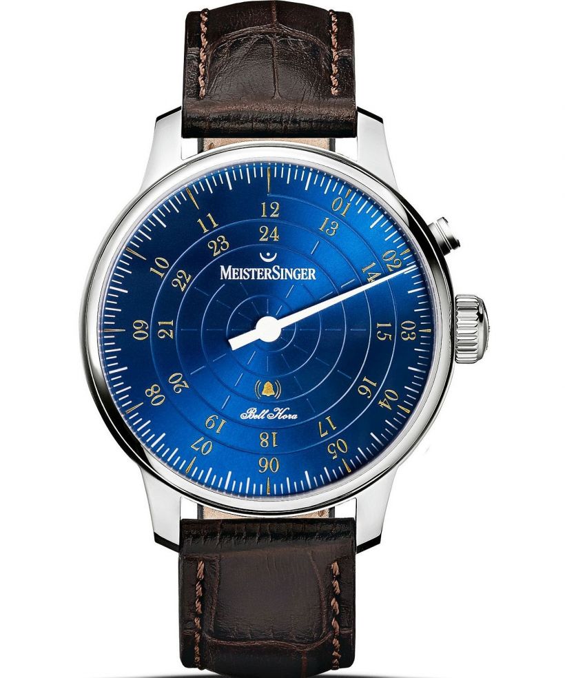 Hodinky MeisterSinger Bell Hora Medium Blue with Gold