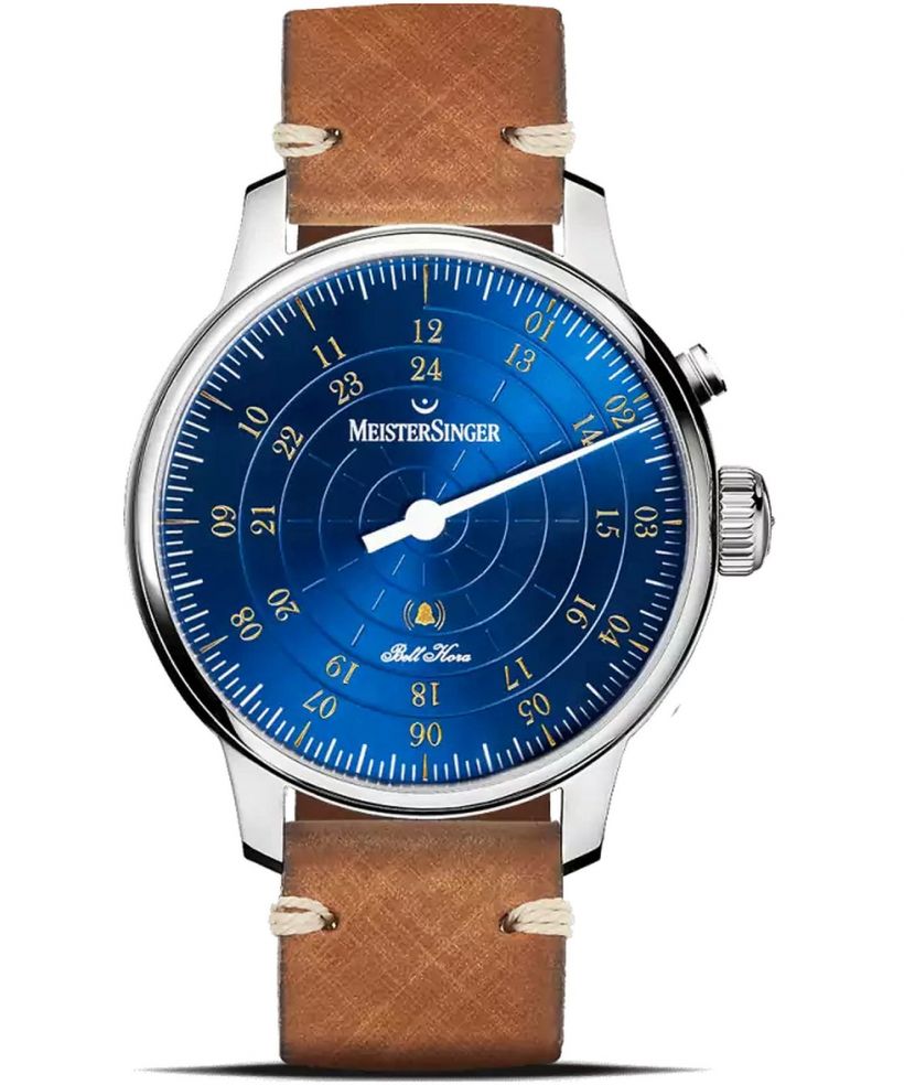 Hodinky MeisterSinger Bell Hora Medium Blue with Gold