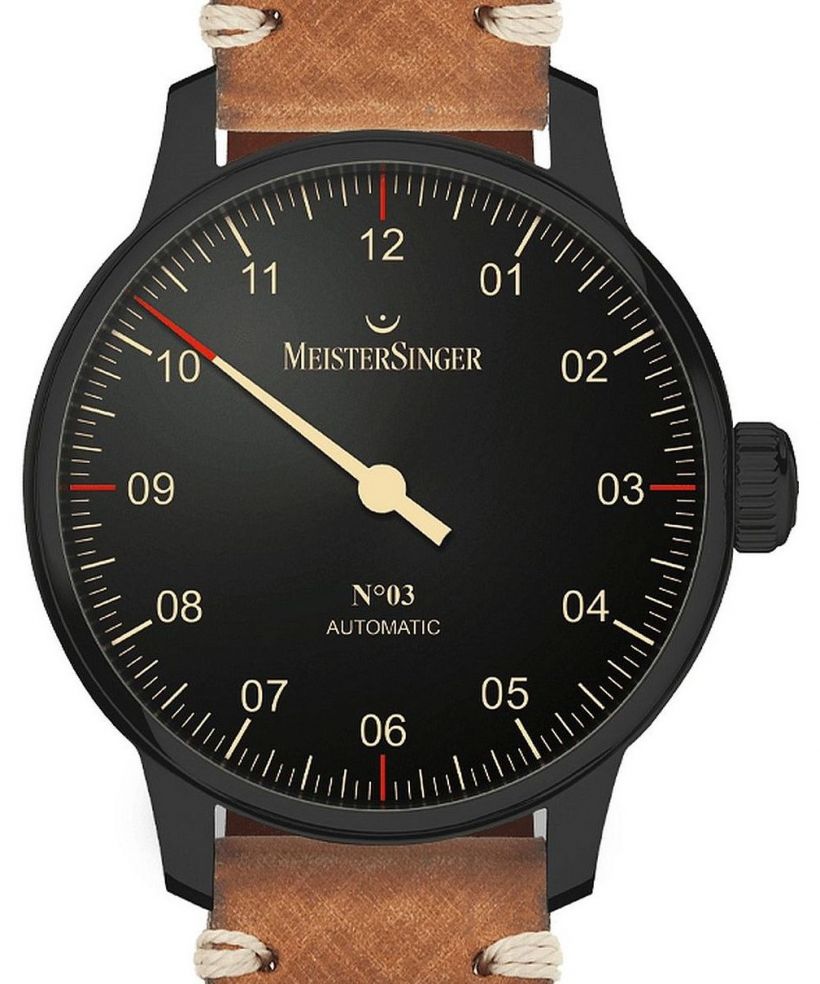 Pánské hodinky Meistersinger N°03 Black Line Automatic AM902BL_SVSL03