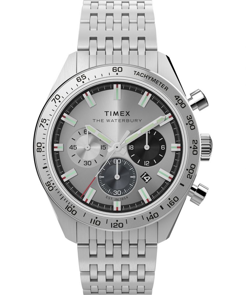 Hodinky Timex Waterbury Traditional Chronograph 41Mm Stainless Steel Bracelet Chronograph