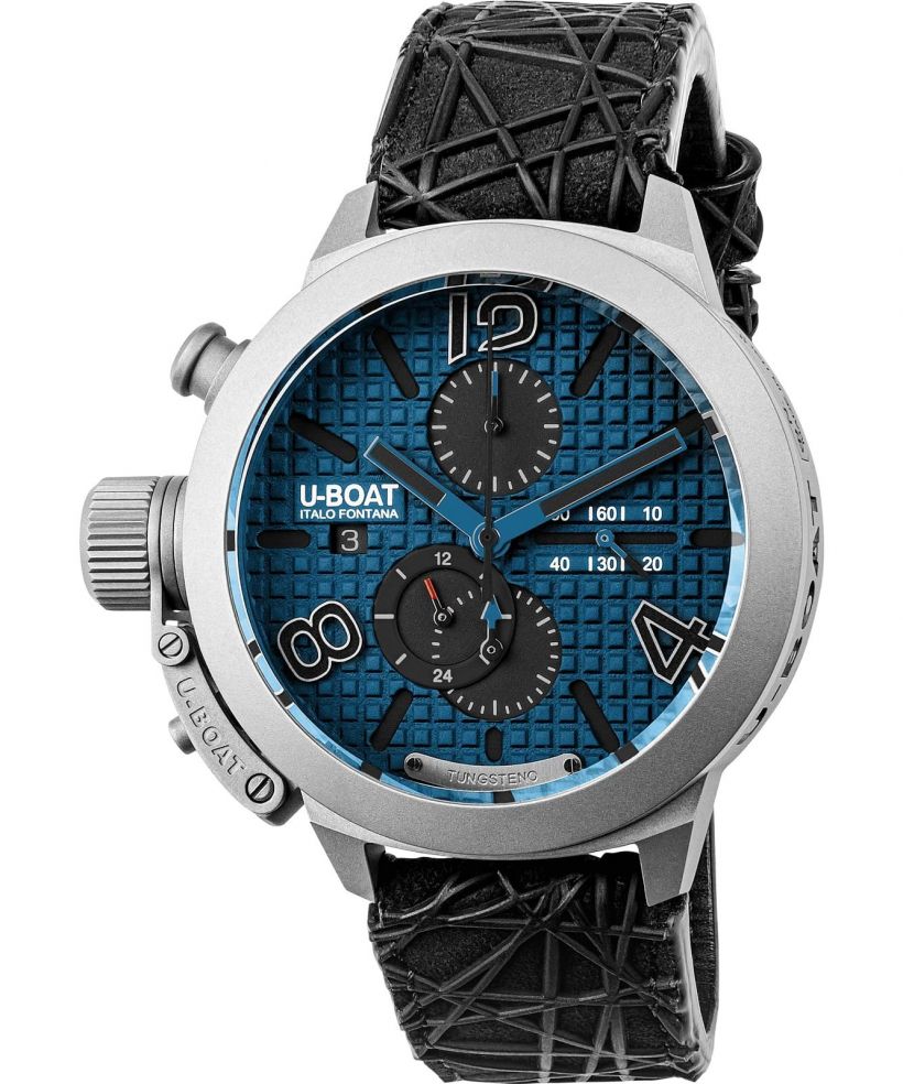 Hodinky U-BOAT Classico 45 Titanium Tungsten Blue Chronograph Automatic Limited Edition