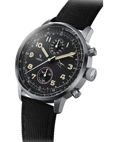 Hodinky pánské Yema Flygraf Bi-Compax French Air Force Chronograph