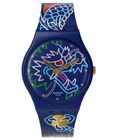 Hodinky unisex Swatch Dragon in Waves