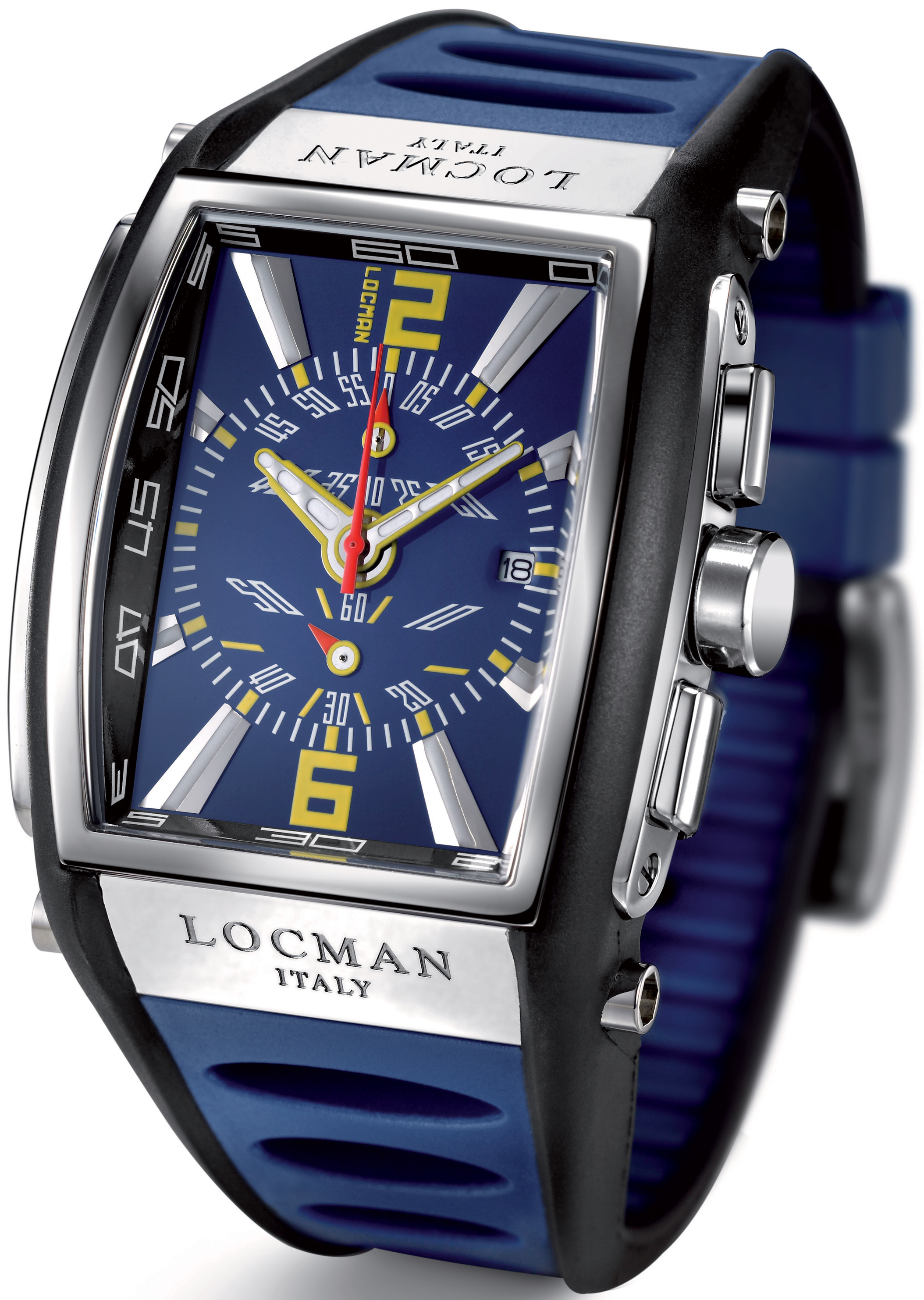 Locman Tremila Orologio Quarzo Uomo - Cassa In Acciaio E Titanio, Quadrante Nero, Cinturino In Silicone
