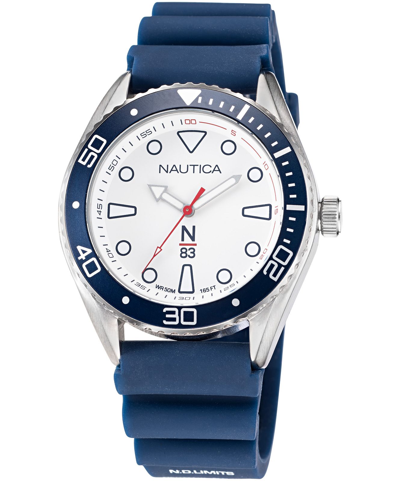 Nautica N83 Finn World Orologio Uomo: Acciaio E Silicone, 44 Mm, Impermeabile 50 M, Modello NAPFWF203