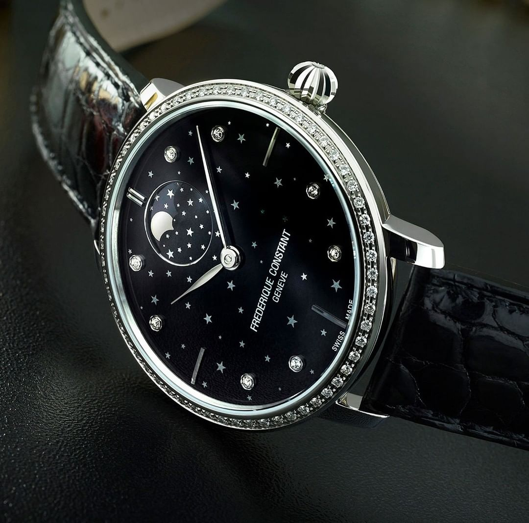 Dámské hodinky Frederique Constant Moonphase Stars Manufacture Automatic FC-701BSD3SD6