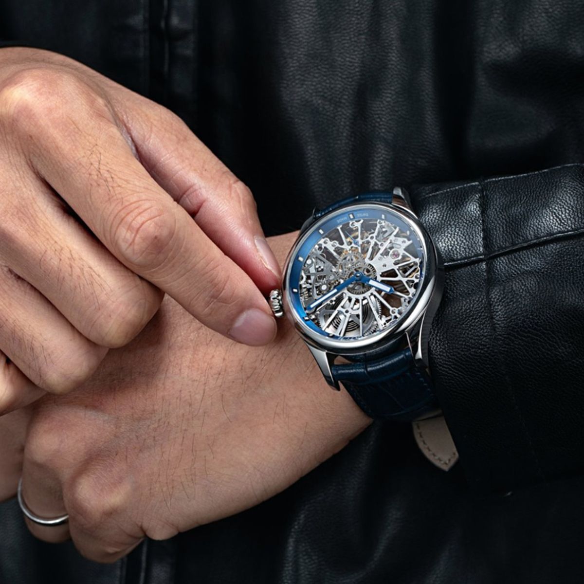 Pánské hodinky Aerowatch Renaissance Skeleton Cobweb 50981-AA19