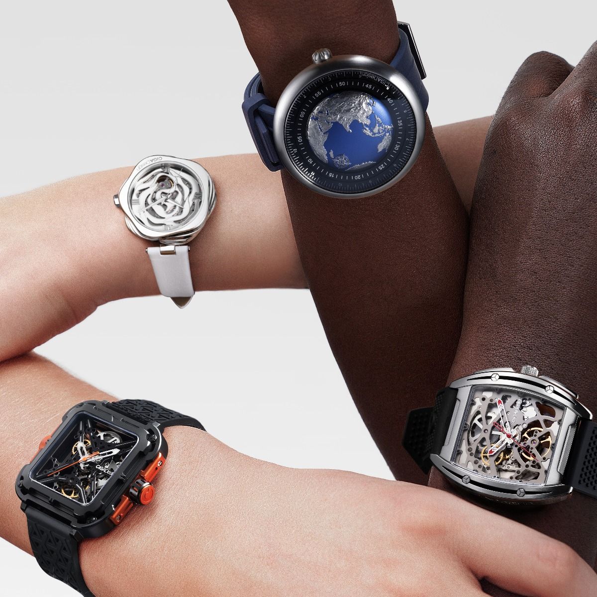 Dámské hodinky Ciga Design R Danish Rose Skeleton Automatic R022-SISI-W1