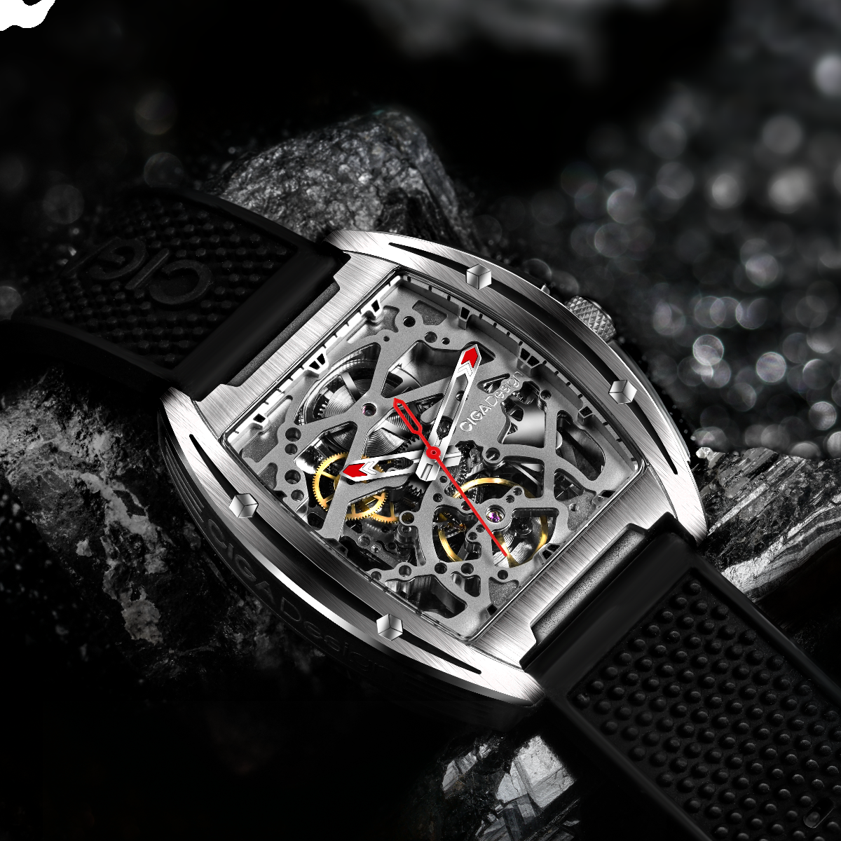 Pánské hodinky Ciga Design Z-Series Edge Stainless Steel Skeleton Automatic Z031-SISI-W15BK