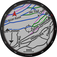 Topografické a lyžařské mapy (pouze Fenix 6 Pro)