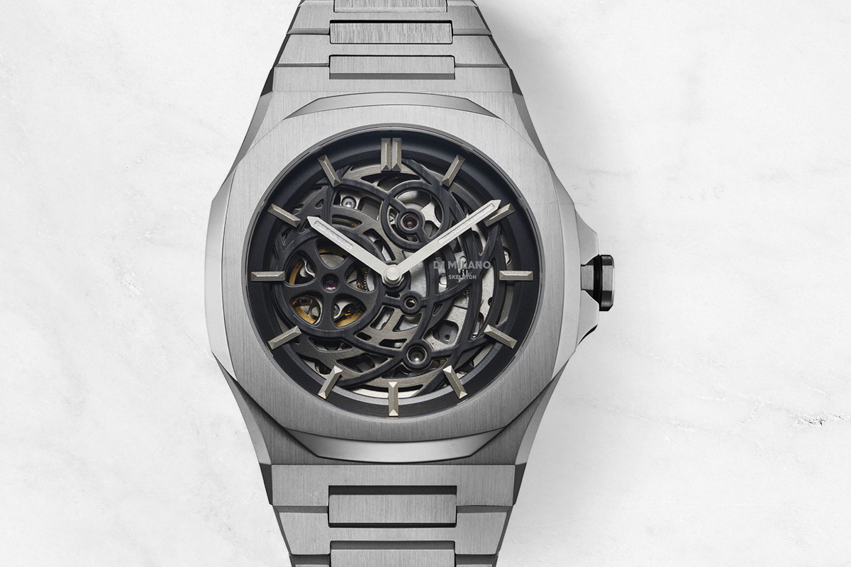 Pánské hodinky D1 Milano Skeleton Silver