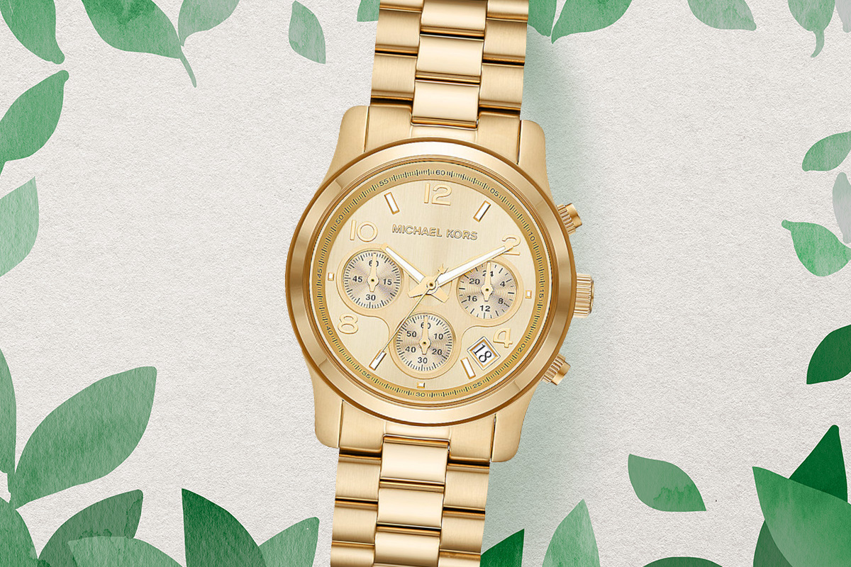 Zlaté hodinky Michael Kors Runway MK7323