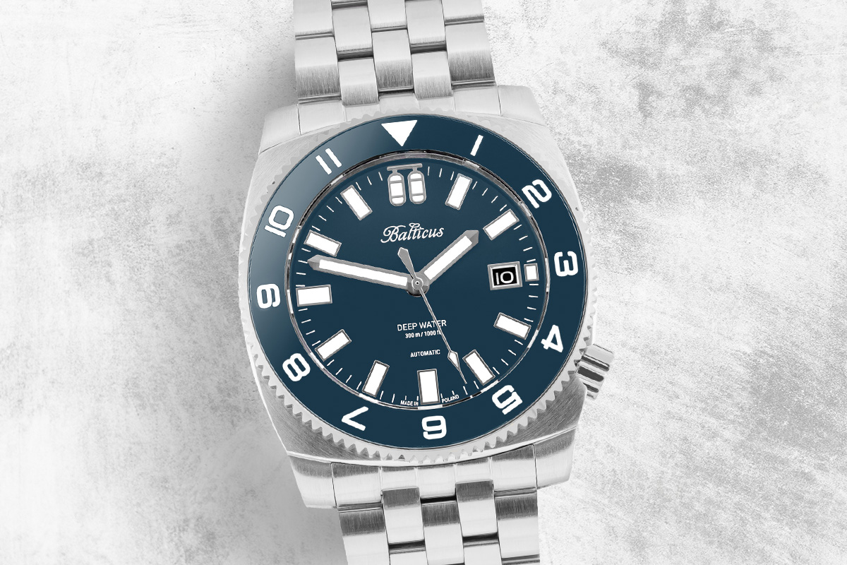 Potápěčské hodinky Balticus Deep Water Blue SET Limited Edition
