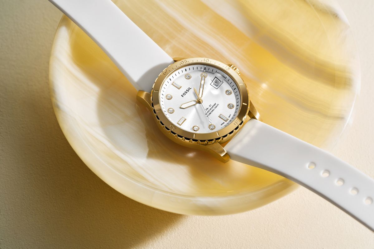 Bílo-zlaté hodinky Fossil FB-01 ES5286 2023