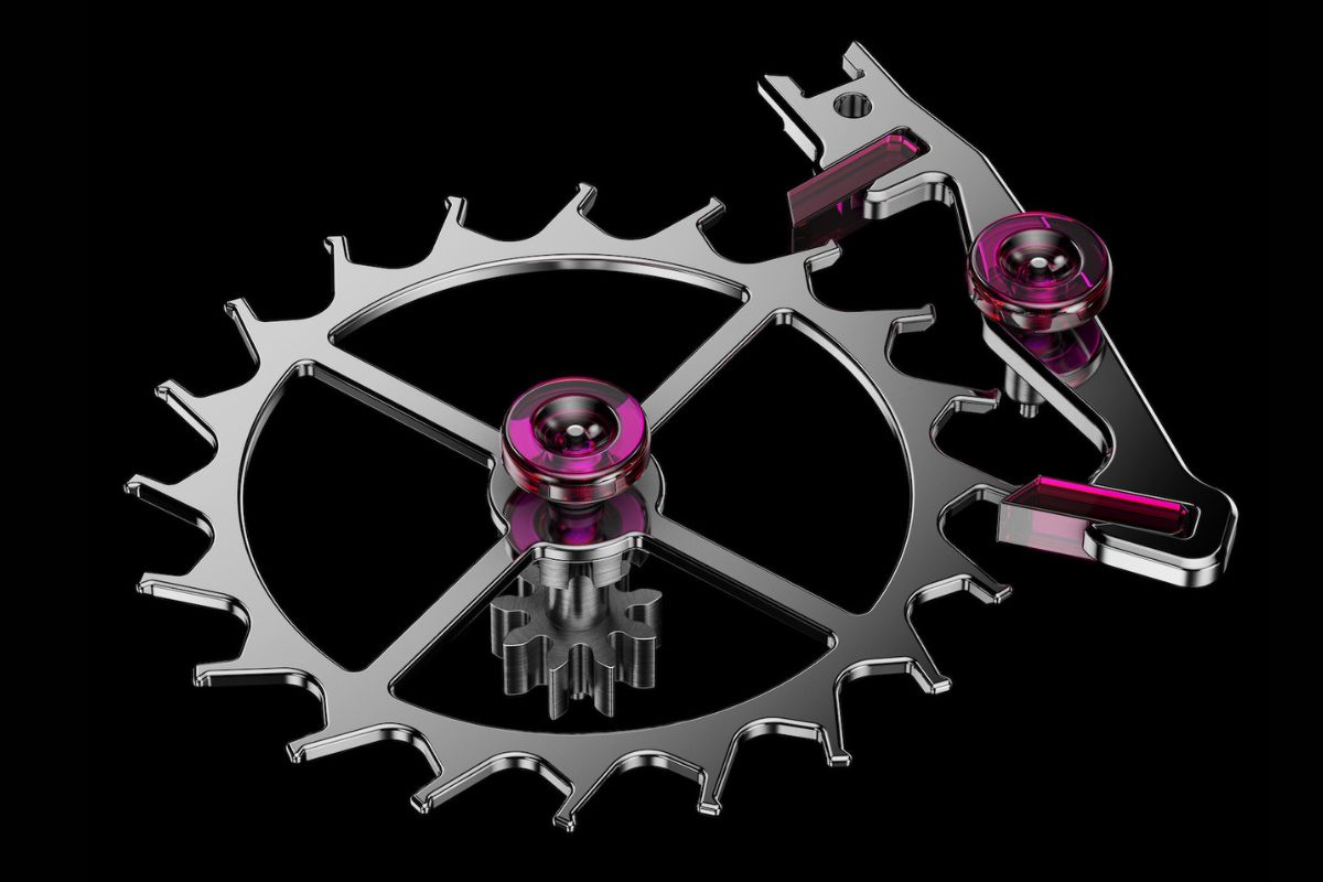 Součásti mechanismu Yema Yachtygraf Tourbillon