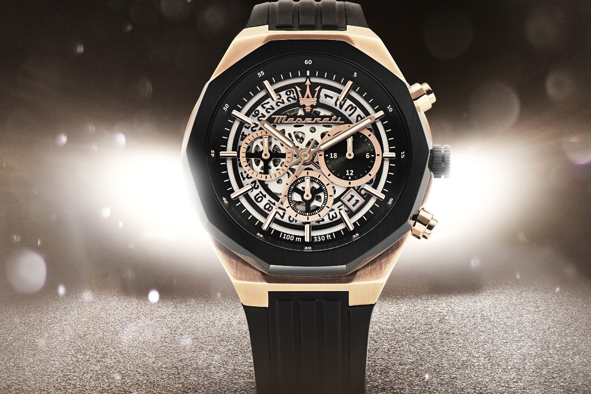 Hodinky Maserati Stile Skeleton Chronograph