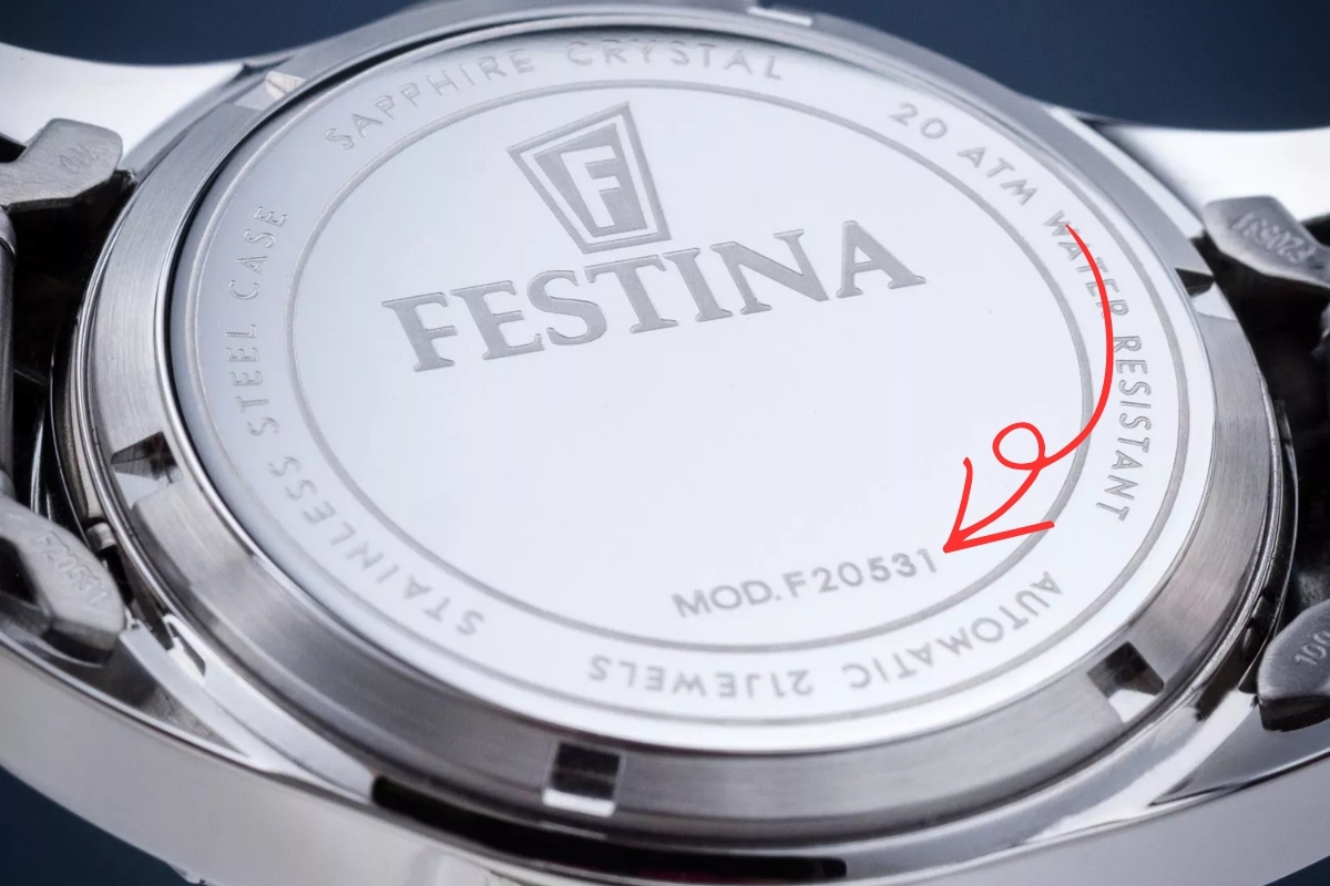 Číslo modelu Referenční číslo hodinek